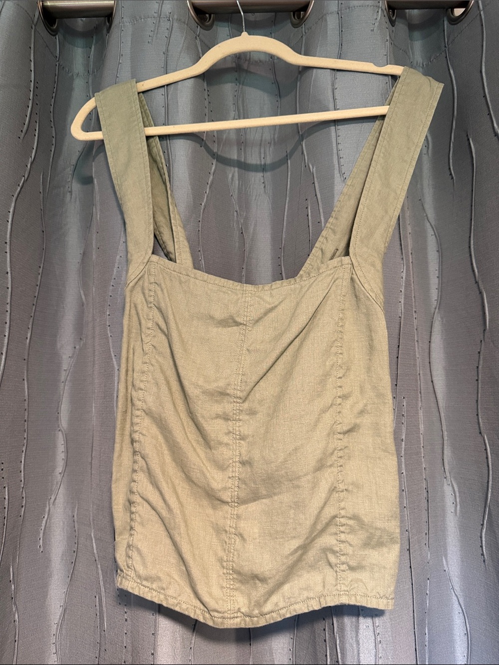 Everlane Olive Green Square-Neck Tank Camisole